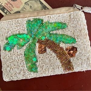 Beaded Palm Coin Purse